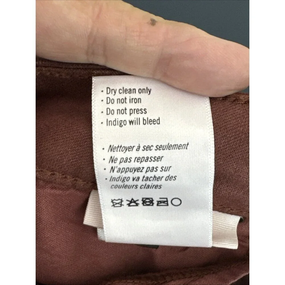 Paige Women's 23 Hoxton Ankle Luxe Coating Jeans Rust‎ Inseam 27.5